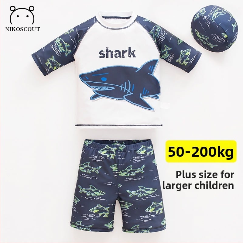 Αγόρι σετ δύο τεμαχίων με UV προστασία, καρτούν μοτίβο, ύφασμα Vinylon (85% πολυεστέρας, 15% σπάντεξ), επένδυση πολυεστέρας, για ηλικίες 1–15, κατάλληλο για κολύμβηση