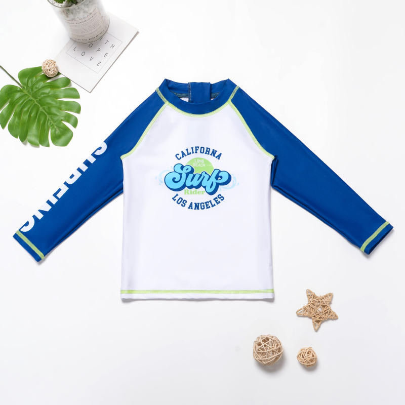 Fiúknak szóló rajzfilm mintás, különálló úszóruha szett, gyorsan száradó, napvédelem, 3–12 éveseknek, poliészter anyag, 100% poliészter bélés, 250 g, úszáshoz és sekély vízhez