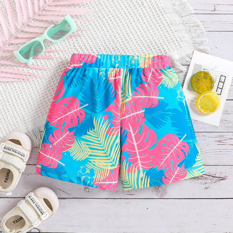 Fiúknak való gyorsan száradó úszónadrág, mintás, minta 3283093, 1–5 évesek, poliészter