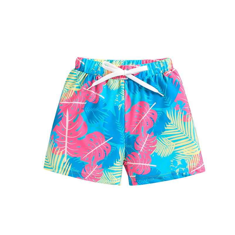 Fiúknak való gyorsan száradó úszónadrág, mintás, minta 3283093, 1–5 évesek, poliészter