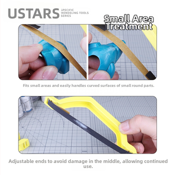 Шлайфмашина с лък 91606 за заоблени повърхности и полиране, комплект с 6 вида абразиви; марка Yousuida; материал пластмаса