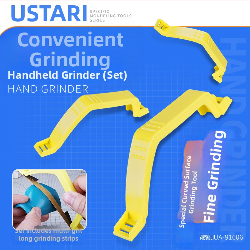 Шлайфмашина с лък 91606 за заоблени повърхности и полиране, комплект с 6 вида абразиви; марка Yousuida; материал пластмаса