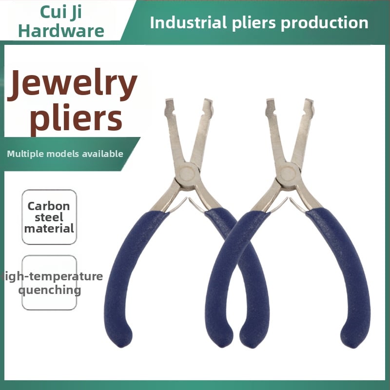 Комплект плоскогубци за мъниста – ръчна изработка, бижутерски инструменти за DIY: четири плоскогубци с извити носове, кръгъл нос, игловиден нос и диагонален нос
