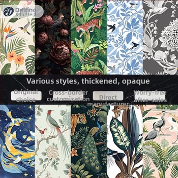 Tapet autoadeziv pentru pereți — Pădure tropicală, PVC, Multistrat, Rezistent la apă