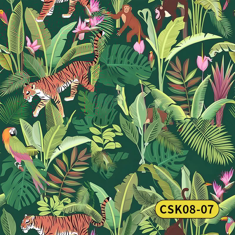 Tapet autoadeziv pentru pereți — Pădure tropicală, PVC, Multistrat, Rezistent la apă