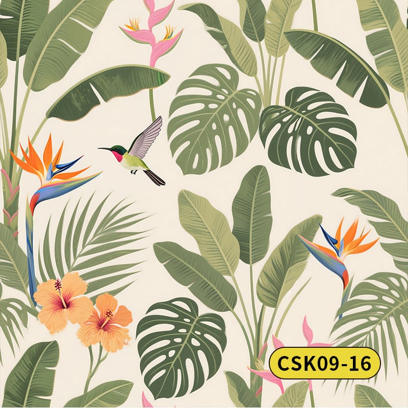 Tapet autoadeziv pentru pereți — Pădure tropicală, PVC, Multistrat, Rezistent la apă