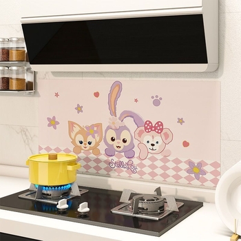 Αυτοκόλλητο τοίχου κουζίνας με καρτούν, PET υλικό, διακοσμητικό, μοτίβο καρτούν, για σαλόνι.