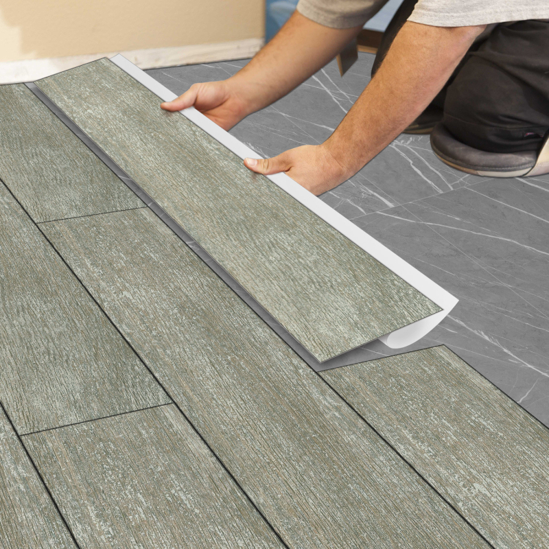 PVC αυτοκόλλητα δαπέδου, σχέδιο ριγές, αδιάβροχα, ανθεκτικά στην υγρασία, κατάλληλα για σαλόνι, υπνοδωμάτιο, κουζίνα και μπάνιο