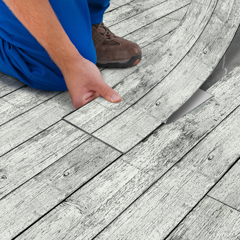 PVC αυτοκόλλητα δαπέδου, σχέδιο ριγές, αδιάβροχα, ανθεκτικά στην υγρασία, κατάλληλα για σαλόνι, υπνοδωμάτιο, κουζίνα και μπάνιο