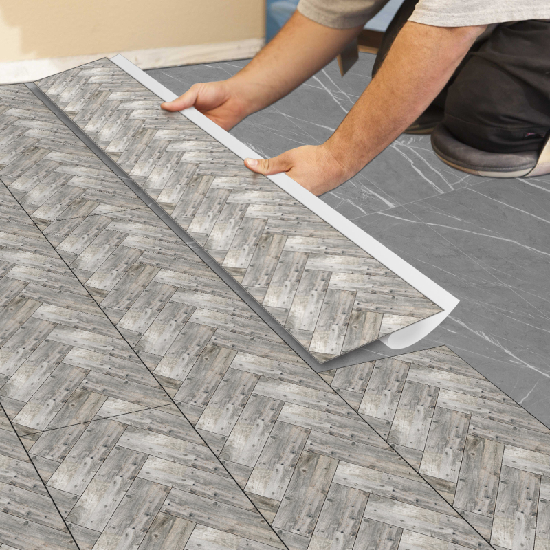 PVC αυτοκόλλητα δαπέδου, σχέδιο ριγές, αδιάβροχα, ανθεκτικά στην υγρασία, κατάλληλα για σαλόνι, υπνοδωμάτιο, κουζίνα και μπάνιο