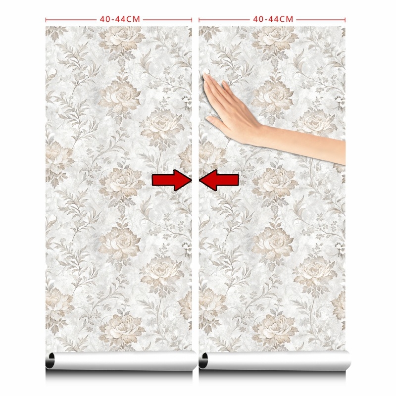 PVC tapetai su prancūzišku retro botaniniu raštu – atsparus drėgmei, daugiasluoksnė, lengvas prabangos stilius, dekoratyvinis raštas