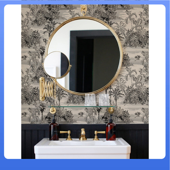 Αυτοκόλλητο τοίχου για ανακαίνιση επίπλων, ξύλινο υλικό, διακοσμητικό μοτίβο με φυτά