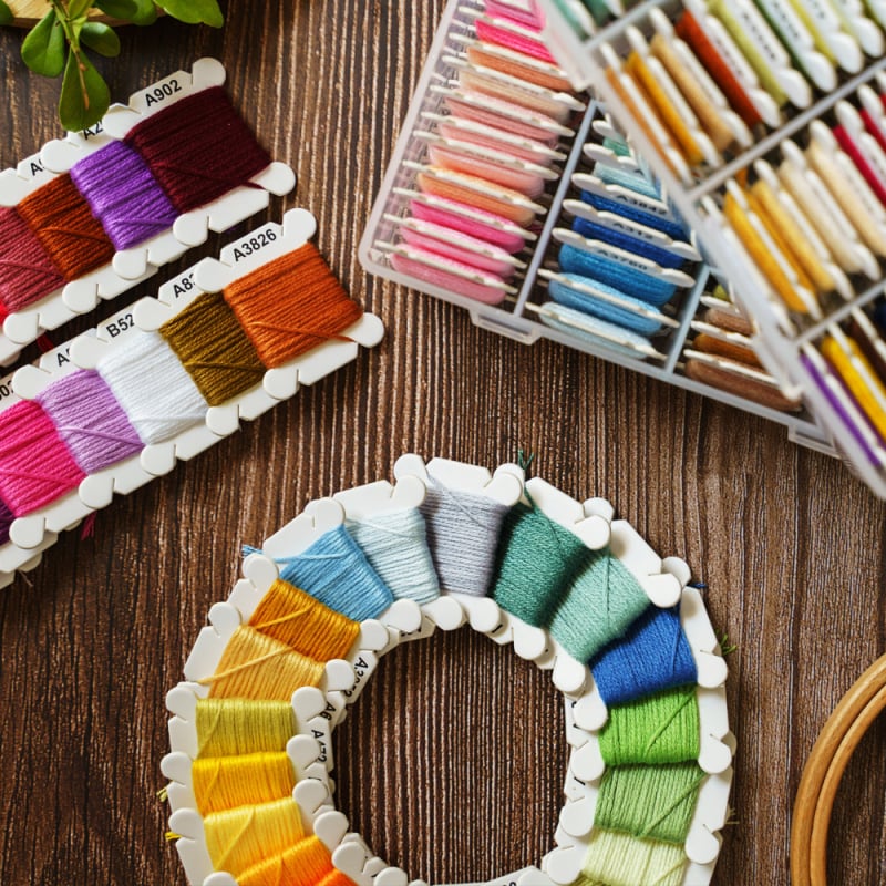Rokdarbu izšūšanas diegu pavedieni DIY krustdūruma izšuvumiem – mūsdienīgs stils, garums 4 m un 8 m