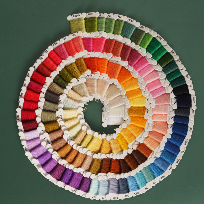 Kézi hímzőszál DIY keresztszemeshez – modern stílus, 4 m és 8 m hosszúságban