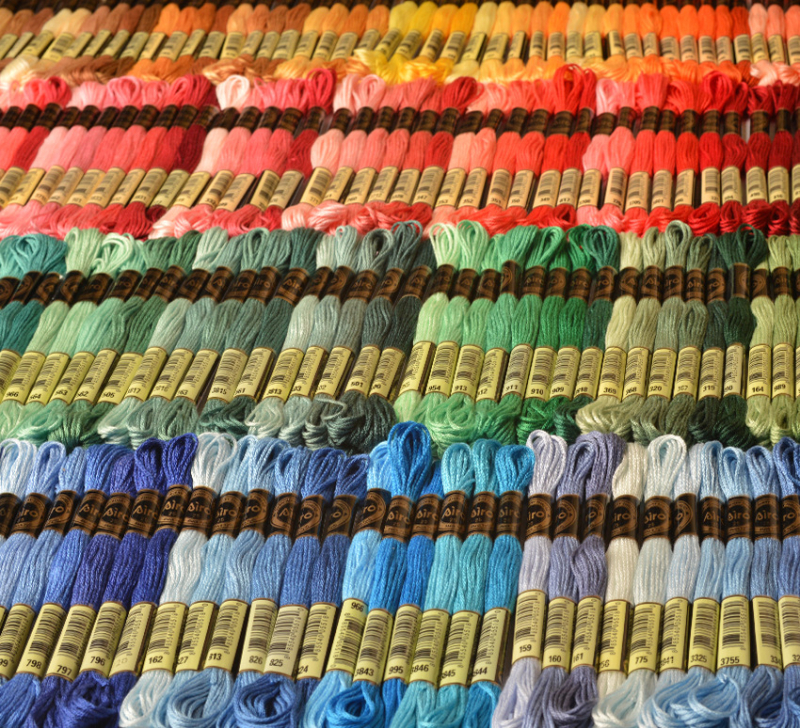 airo siuvimo siūlų rinkinys — poliesterio medvilnės medžiaga, namų tekstilei, tinka kryžiniam siuvinėjimui