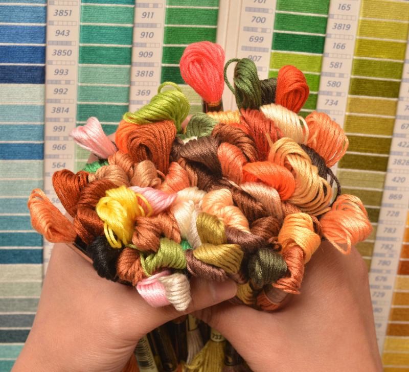 airo siuvimo siūlų rinkinys — poliesterio medvilnės medžiaga, namų tekstilei, tinka kryžiniam siuvinėjimui