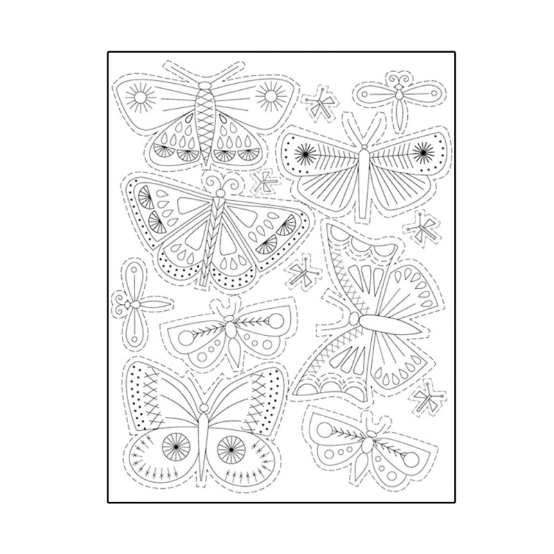 Vízzel oldódó hímző stabilizáló és hímzőpapír DIY rajz sablonkészlet – nem szövött anyagból