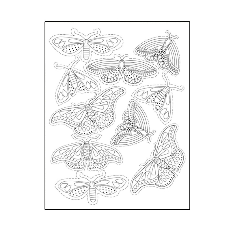 Vízzel oldódó hímző stabilizáló és hímzőpapír DIY rajz sablonkészlet – nem szövött anyagból