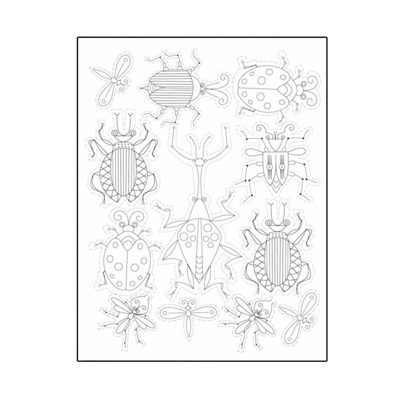 Vízzel oldódó hímző stabilizáló és hímzőpapír DIY rajz sablonkészlet – nem szövött anyagból