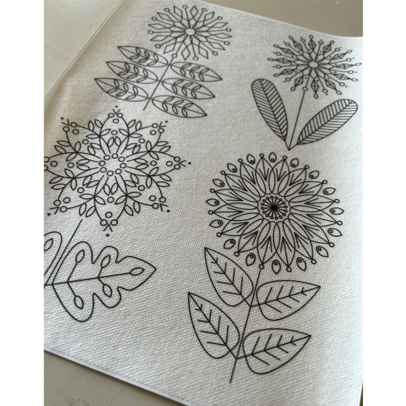 Vízzel oldódó hímző stabilizáló és hímzőpapír DIY rajz sablonkészlet – nem szövött anyagból