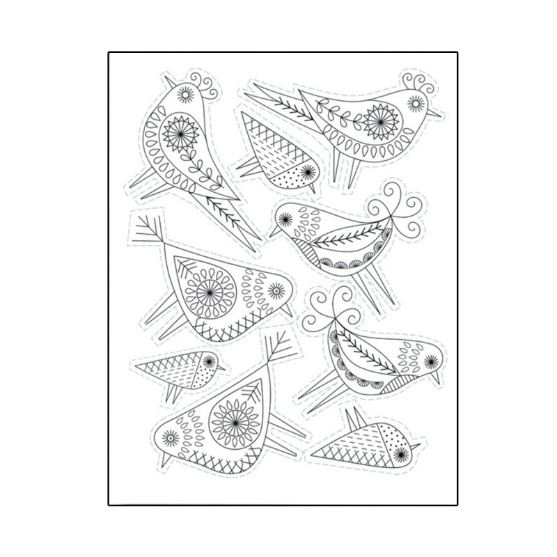 Vízzel oldódó hímző stabilizáló és hímzőpapír DIY rajz sablonkészlet – nem szövött anyagból