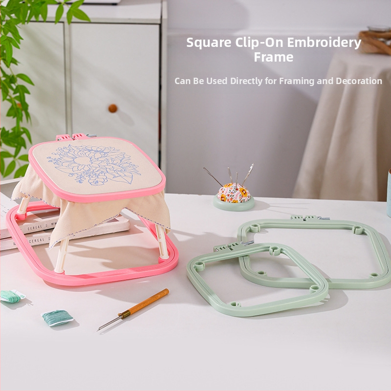 Qingfei ABS пластмасова двойно-слойна регулируема френска настолна рамка за бродерия с кръстат бод