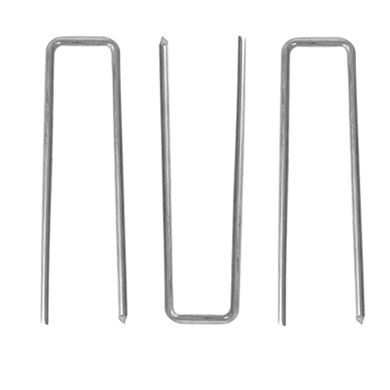 U alakú talajszeg, galvanizált alacsony széntartalmú acélhuzalból, September márka, kertészeti ültetésekhez és gyepprojektekhez