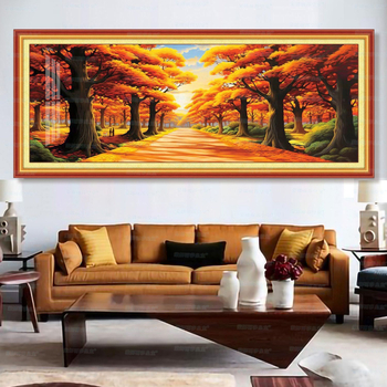 Комплект за кръстат бод: сценичен мотив, памучно платно 11CT, модерен стил на простота, Mona Lisa, бродерия върху платно.