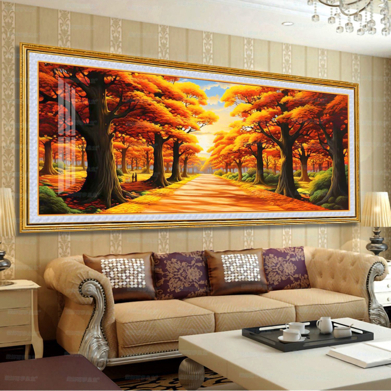 Комплект за кръстат бод: сценичен мотив, памучно платно 11CT, модерен стил на простота, Mona Lisa, бродерия върху платно.