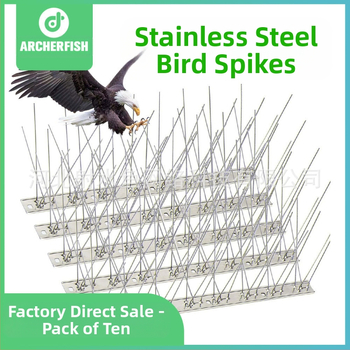 Archerfish неръждаеми стоманени шипове против птици и котки, модел arcbs02, репелент за птици, устойчиви на корозия