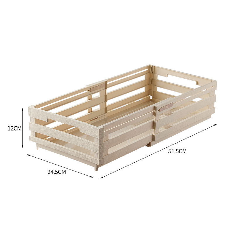 Kinyúló tároló doboz fiókkal, PP műanyag, 2 L kapacitás, ipari stílusú modern tároló kosár az asztalhoz