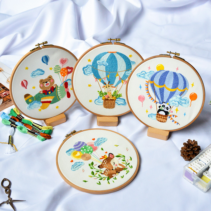 Комплект за кръстосана бродерия с анимационен дизайн, су бродерия, ленено платно, карикатура/аниме мотив