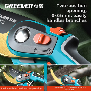 Ψαλίδι κλαδέματος Greener Green Forest για φρούτα – εξοικονομεί προσπάθεια, με επίστρωση Teflon, κατάλληλο για λουλούδια και κήπο