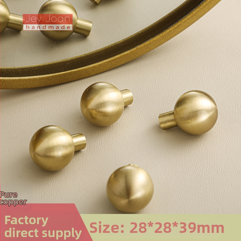 Σφαιρική λαβή επίπλων από ορειχάλκο με μία οπή – για ντουλάπες, συρτάρια και ντουλάπια, φινίρισμα γυαλιστερό γλάσο, μοντέλο JJ007, μάρκα Sookie