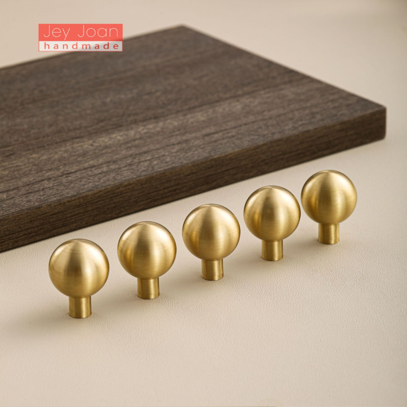 Σφαιρική λαβή επίπλων από ορειχάλκο με μία οπή – για ντουλάπες, συρτάρια και ντουλάπια, φινίρισμα γυαλιστερό γλάσο, μοντέλο JJ007, μάρκα Sookie