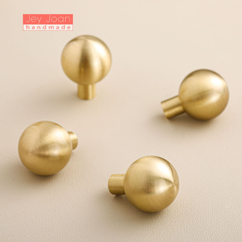 Σφαιρική λαβή επίπλων από ορειχάλκο με μία οπή – για ντουλάπες, συρτάρια και ντουλάπια, φινίρισμα γυαλιστερό γλάσο, μοντέλο JJ007, μάρκα Sookie