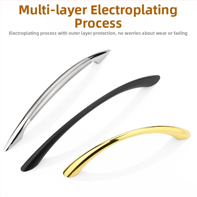 Rukoväť na skrinky a zásuvky – zliatina zinku, elektroplating, Model 211, odolná voči opotrebeniu a hrdzi