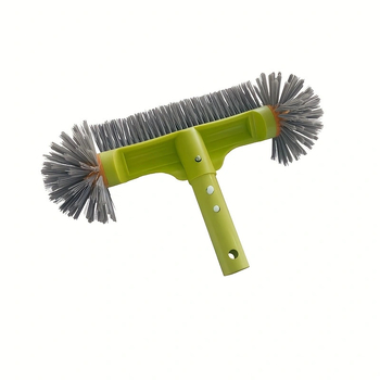 Smurfs BAB20 Κύκλικη κεφαλή βούρτσας καθαρισμού πισίνας για πλακάκια — Κατασκευή από πλαστικό και αλουμίνιο, ισχυρές τρίχες, ημισφαιρικό σχήμα