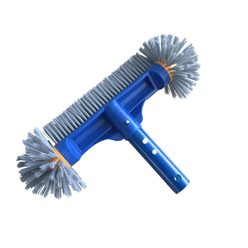 Smurfs BAB20 Κύκλικη κεφαλή βούρτσας καθαρισμού πισίνας για πλακάκια — Κατασκευή από πλαστικό και αλουμίνιο, ισχυρές τρίχες, ημισφαιρικό σχήμα