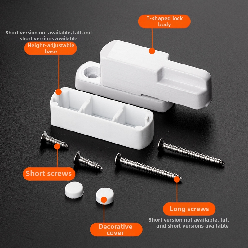 Top Valley logu slēdzene – T forma, iekšējā un ārējā atvēršana, alumīnija sakausējums, gaismas luksusa stils