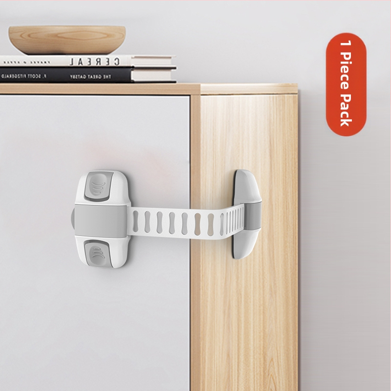 Безопасно заключване за врата на хладилник – клип за фиксация, 2‑частен комплект за плоски врати, обновен модел за вдлъбнати и изпъкнали врати