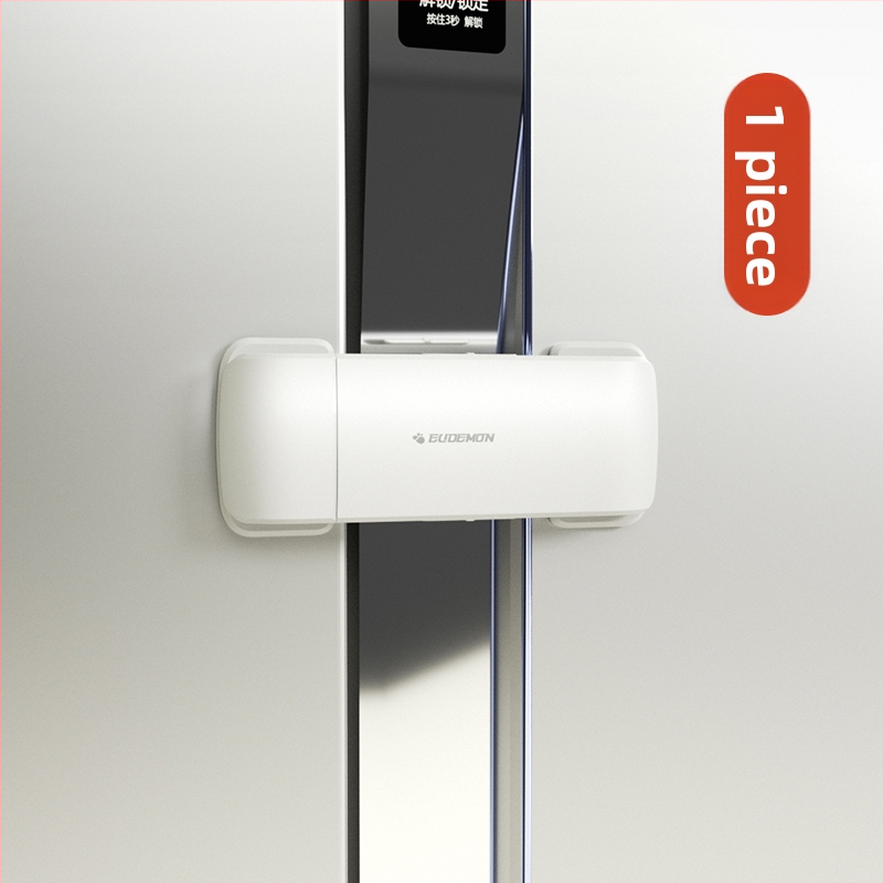 Безопасно заключване за врата на хладилник – клип за фиксация, 2‑частен комплект за плоски врати, обновен модел за вдлъбнати и изпъкнали врати