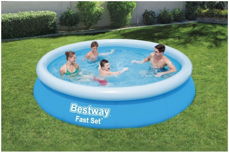 Bestway obiteljski napuhani bazen za odrasle i djecu, s podignutim stranama, sklopivi, pogodan i kao ribnjak