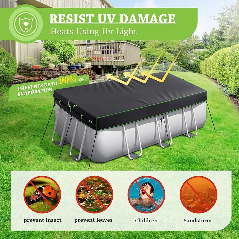 Ārējais baseina pārklājs — Oxford audums, pielāgojams, putekļu un saules aizsardzība, drukāts logotips