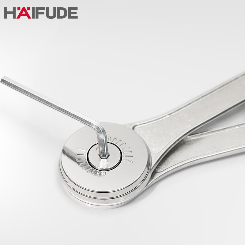 Szekrényajtó hidraulikus tartója – cinkötvözet, Hafford HAIFUDE, modell GZRYT, szekrényhez, ruhásszekrényhez és felső ajtóhoz, kettős nikkel bevonat