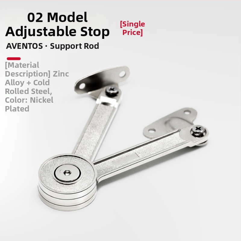 Szekrényajtó hidraulikus tartója – cinkötvözet, Hafford HAIFUDE, modell GZRYT, szekrényhez, ruhásszekrényhez és felső ajtóhoz, kettős nikkel bevonat