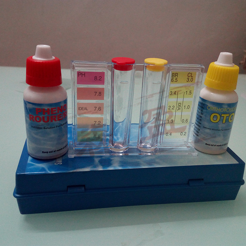 Baseino vandens kokybės bandymo rinkinys sunkiesiems metalams, pH ir OTO likusiam chlorui – Prekinis ženklas Senying, Model Flood-proof color strip cloth