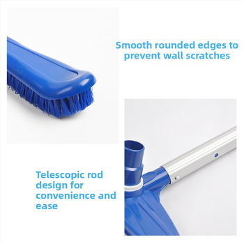 Siurbimo galva baseino dugniui valyti su šepetėliu, DV-0732, plastikas, DAVEY/David