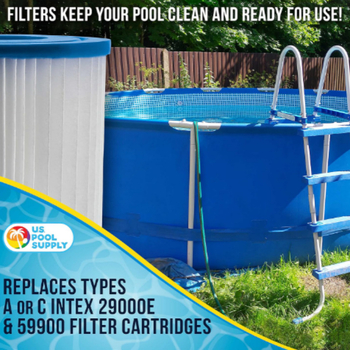Φίλτρο κάρτριτζ πισίνας Type A, μοντέλο 29000, PVC, σετ 2 τεμάχια, για φουσκωτές πισίνες