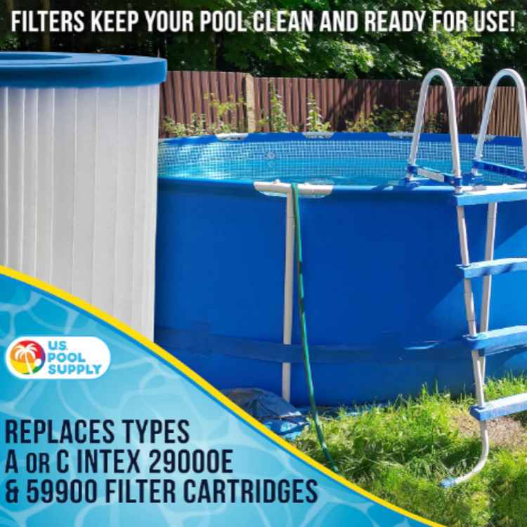 Medence cartridge-szűrő Type A, modell 29000, PVC anyag, 2 darabos készlet, felfújható medencékhez